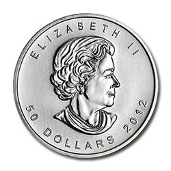 Platinum Canadian Maple Leaf One Ounce 2012