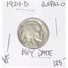 Image 1 : 1924-D BUFFALO NICKEL RED BOOK VALUE IS $125.00 *EXTREMELY RARE KEY DATE VERY FINE GRADE*!!