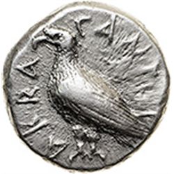 Sicily. Akragas.   Didrachm, 510-472 BC. Obv. AKRA-CANT[ ]. Eagle with folded wings standing left. R