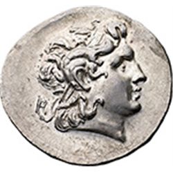 Greece. Tracia. Lysimachos (305-281 BC).  Tetradrachm, Byzantion mint, circa 2nd century BC. Obv. Di