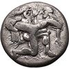 Image 1 : Greece. Tracia, Thasos.   Stater, period of Athenian supremacy, circa 465-411 BC. Obv. Ithyphallic s