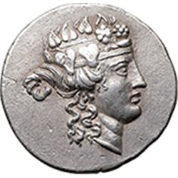 Greece. Tracia, Thasos.   Tetradrachm, 2nd - 1st century BC. Obv. Head of young Dionysos right, wear