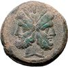 Image 1 : Anonimous sextantal series.  As, after 211 BC. Obv. Laureate head of Janus; mark of value I above. R