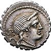 Image 1 : C. Naevius Balbus.  Denarius serratus, 80 BC. Obv. Diademed head of Venus right; SC behind. Rev. Vic