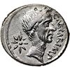 Image 1 : Julius Caesar and P. Sepullius Macer.  Denarius, 44 BC. Obv. CAESAR IMP. Wreathed head of Caesar rig