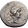 Image 1 : Brutus.  Denarius in the name of Pedanius Costa, legate. Military mint traveling in the East, 43-42 