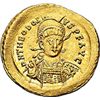 Image 1 : Theodosius II (402-450).  Solidus, Constantinople. Obv. DN THEODOSIVS. P.F. AVG. Helmeted and cuiras