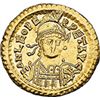 Image 1 : Leo I (457-474).  Solidus, Constantinople. Obv. DN LEO PERPET AVG. Diademed, helmeted and cuirassed 