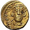 Image 1 : Constantine IV (668-685).  Solidus of small module, Carthage. Obv. DO... Helmeted and cuirassed bust