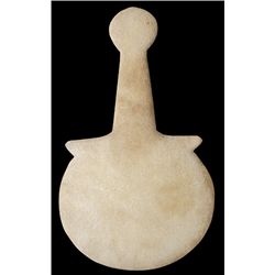 Marbles. Anatolian marble idol. Early bronze age (2700/2300 BC).  D/ Close to Kusura type, with roun
