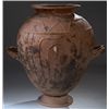 Image 1 : Vases. Villanovan impasto-ware stamnoid olla. Circa early 7th century BC.  D/ The body with ribs and