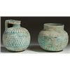 Image 1 : Vases. Two egyptian faience aryballoi. Circa 7th-6th century BC.  D/ Turquoise blue in color, both w