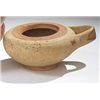 Image 1 : Vases. Daunian terracotta kothon. Circa 4th century BC.  D/ Decorated in red. 12 cm length.