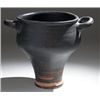 Image 1 : Vases. Campanian black-glazed skyphos. Circa 4th century BC.  D/ Twin loop handles, with a ring foot