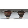 Image 1 : Vases. Two Apulian xenon-ware miniature skyphoi. Circa 4th century BC.  D/ Black-glazed with decorat