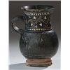 Image 1 : Vases. Apulian black-glaze Gnathian ware mug. Circa late 4th century BC.  D/ The ovoid body with mou