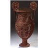 Image 1 : Vases. Apulian painted volute-krater. Circa 4th century BC.  D/ A volute krater with an ovoid body t