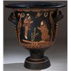 Image 1 : Vases. Paestan red-figure bell-krater attributed to Asteas painter. Circa 360-350 BC.  D/ The obvers