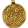 Image 1 : Jewelry. Gold amulet-medal. Germanic tribes, 4th-5th century AD.  D/ Embossed geometric pattern. Eng