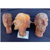 Image 1 : 3 VINTAGE HAPPY EVIL CLOWN & WITCH OLD MAN PUPPET HEAD CASTINGS HORROR PROPS