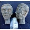 Image 1 : 2 VINTAGE MAN WITH SIDE BURNS PUPPET HEAD CASTINGS PROPS
