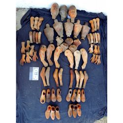 HUGE COMPLETE COLLECTION OF VINTAGE 60's MALE MARIONETTE PUPPET PART CASTINGS