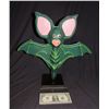 Image 1 : VINTAGE VAMPIRE FLYING CLOWN BAT FIGURINE PROP ON STAND