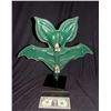 Image 2 : VINTAGE VAMPIRE FLYING CLOWN BAT FIGURINE PROP ON STAND