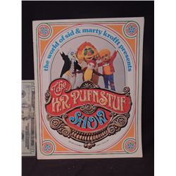 VINTAGE 1974 THE WORLD OF SID & MARTY KROFFT THE H. R. PUFNSTUF SHOW PROGRAM BRAILLE COVER