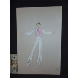 1972 DISNEY THE THREE CABALLEROS HAND DRAWN SPANISH WARDROBE ORIGINAL COSTUME ARTWORK