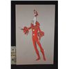 Image 1 : 1971 DISNEY PINOCCHIO HAND DRAWN CLOWN WARDROBE ORIGINAL COSTUME WARDROBE ARTWORK