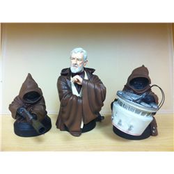 STAR WARS OBI WAN KENOBI & JAWAS GENTLE GIANT FIGURE BUSTS