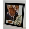 Image 1 : THE DARK KNIGHT TWO FACE BURNED MONEY WITH SIGNED PHOTO FRAMED BATMAN
