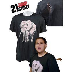 21 JUMPSTREET SCREEN USED & MATCHED JONAH HILL TEE SHIRT WITH STAB WOUND