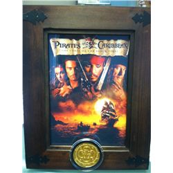 PIRATES OF THE CARIBBEAN CURSE OF THE BLACK PEARL SCREEN USED COIN NICELY FRAMED