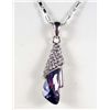 Image 1 : 3256 - SILVER PLATE PURPLE SWAROVSKI