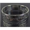 Image 1 : 2497 - STERLING SILVER CARVED EMBROIDERY RING SIZE 10.25