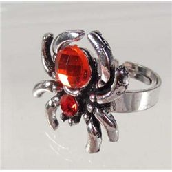 2123 - RHINESTONE SPIDER RING - ADJUSTABLE SIZE
