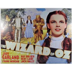 1660 - METAL ADVERTISING SIGN - WIZARD OF OZ YELLOW BRICK ROAD - 12.5X16"