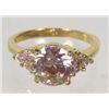 Image 1 : 3309 - GOLD PLATED PINK SAPPHIRE RING SIZE 8