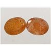 Image 1 : 2323 - PAIR OF 3.35 CT NATURAL REDDISH ORANGE AFRICAN SUNSTONE
