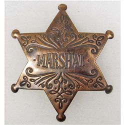 2900 - MARSHAL BRASS STAR LAW BADGE