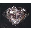 Image 1 : 2827 - 14K WHITE GOLD PLATED RING W/ WHITE TOPAZ - SIZE 5.5