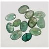 Image 1 : 404 - 5.21 CT. 12 PIECE GREEN COLOMBIA EMERALD OVAL