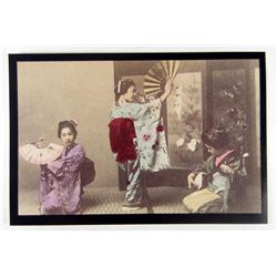 3023 - THREE ASIAN GIRLS PHOTO APPROX 4.5 X6"
