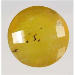 417 - 39.36 CT. YELLOW MEXICO OPAL ROUND WITH  CHECKERBOARD