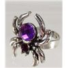 Image 1 : 2130 - RHINESTONE SPIDER RING - ADJUSTABLE SIZE