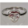 Image 1 : 1967 - SILVER RING W/ WHITE TOPAZ - SIZE 8 MARKED .925