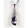 Image 1 : 3261 - SILVER PLATE PURPLE SWAROVSKI