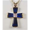 Image 1 : 3303 - GOLD PLATED SAPPHIRE & TOPAZ NECKLACE